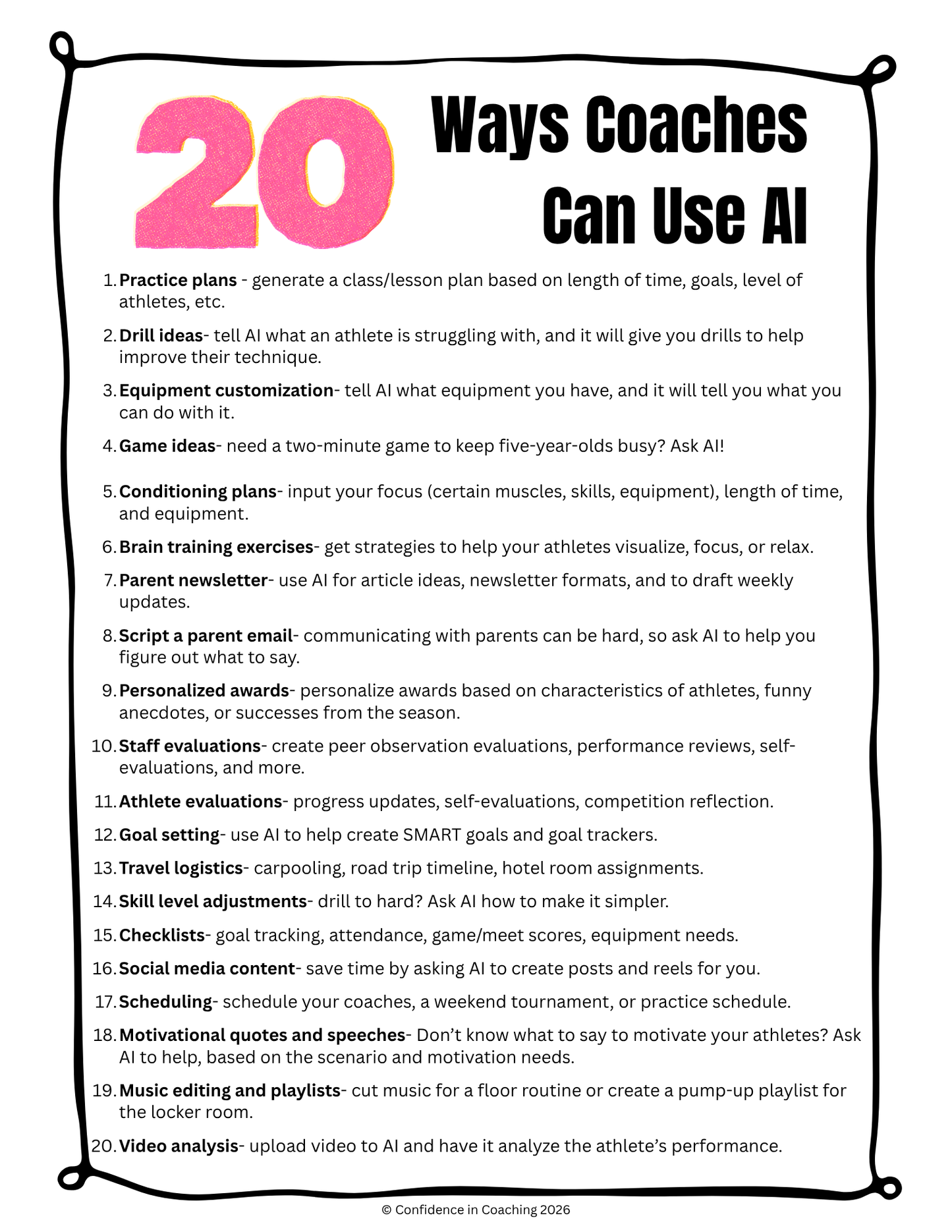 20 Ways Coaches Can Use AI to Make Their Job Easier
