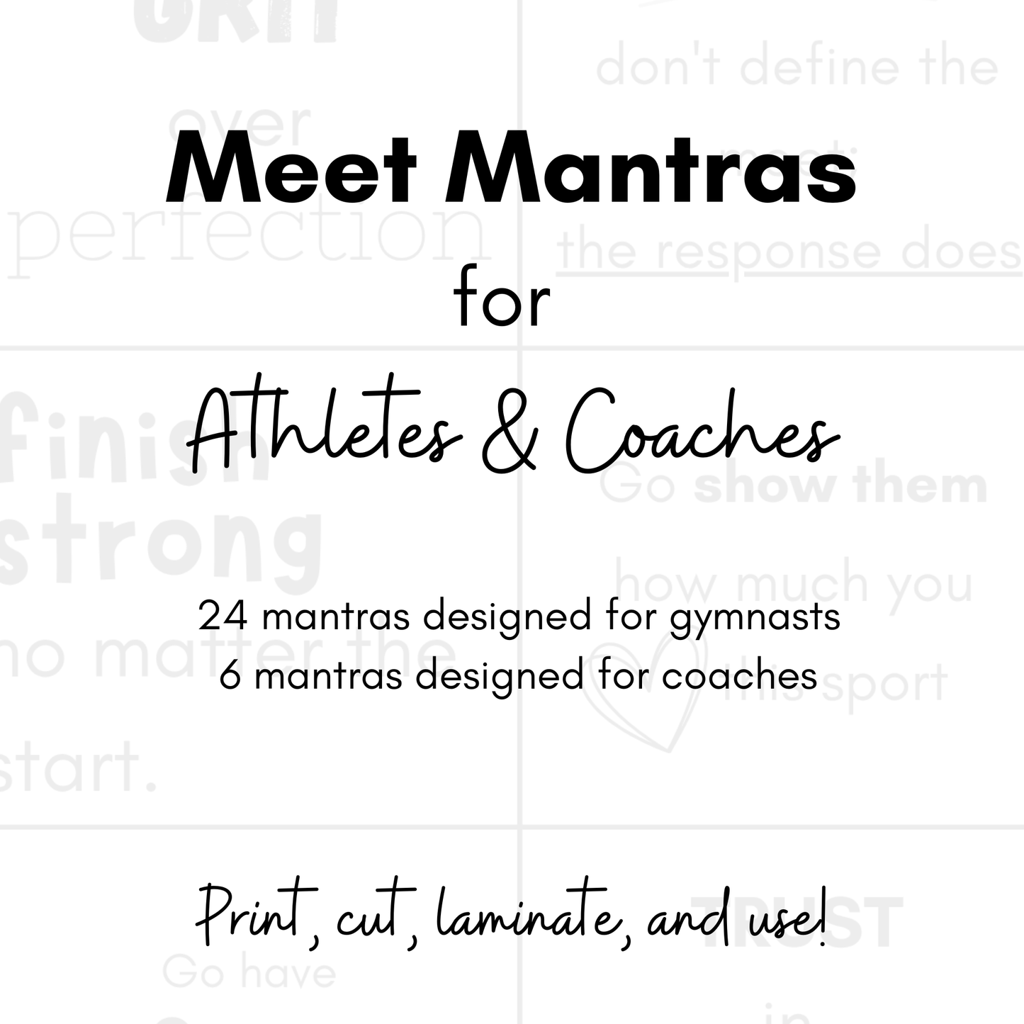 Meet Mantras for Gymnasts and Coaches