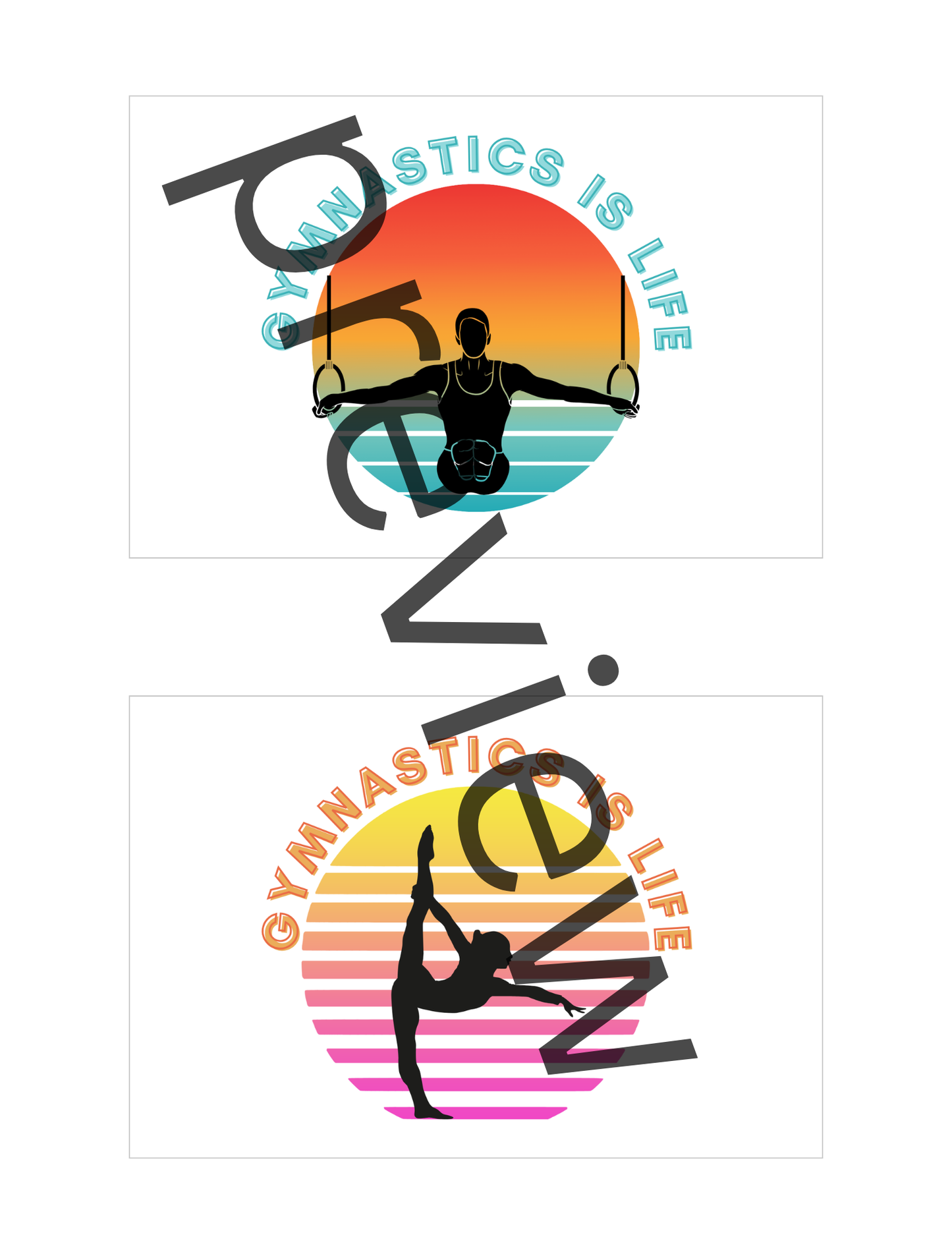 Gymnastics Postcards