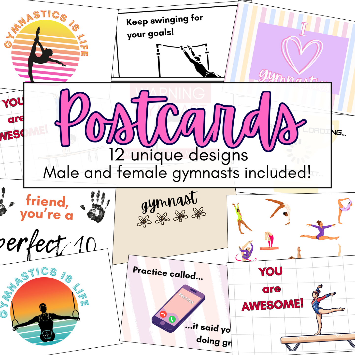 Gymnastics Postcards